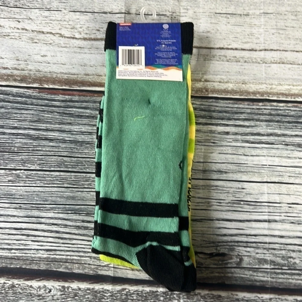 Nickelodeon Sponge Bob Square Pants Socks 2-Pair pack Shoe Size 6-12